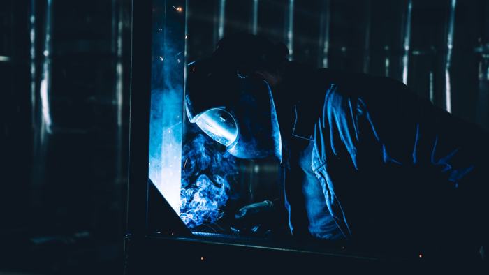 Welding in progress
